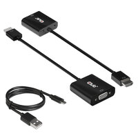 Club 3D Adapter HDMI 1.4> VGA mit Audio St/Bu - Adapter - Audio/Multimedia