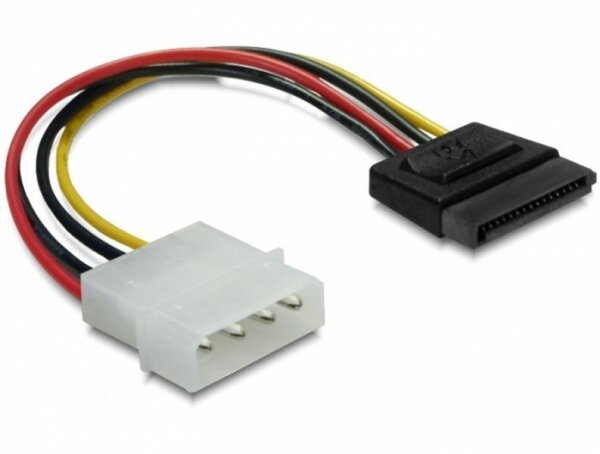 Delock Cable Power SATA HDD > 4pin male – straight - 0,12 m