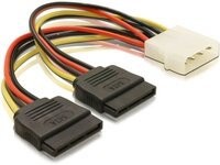 Delock Cable Power SATA HDD 2x > 4pin male - 0,112 m - 2x SATA HDD - 4pin - Mehrfarbig