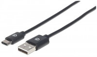 Manhattan USB 2.0 Typ C-Kabel - Typ C-Stecker auf Typ...