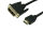 MEDIARANGE MRCS118 - 2 m - HDMI - DVI - Gold - Schwarz - Männlich/Männlich