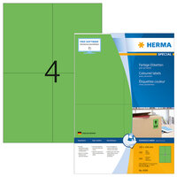 HERMA Farbige Etiketten A4 105x148 mm grün Papier matt 400 St. - Grün - Rechteck - Dauerhaft - Papier - Matte - Laser/Inkjet