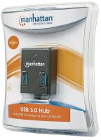Manhattan USB 3.0 Hub - 4 Ports - Stromversorgung...