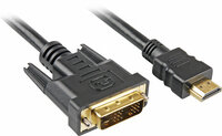 Sharkoon 4044951009060 - 3 m - HDMI - DVI-D - Gold -...
