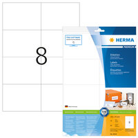 HERMA Etiketten Premium A4 105x74 mm weiß Papier matt 80 St. - Weiß - Rechteck - Dauerhaft - A4 - Papier - Matte