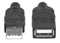 GRATISVERSAND | P-308519 | Manhattan Hi-Speed USB 2.0 Verlängerungskabel - USB 2.0 - Typ A Stecker - Typ A Buchse - 480 Mbps - 1 m - Schwarz - 1 m - USB A - USB A - USB 2.0 - Männlich/Weiblich - Schwarz | HAN: 308519 | Kabel / Adapter | EAN: 766623308519
