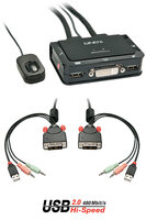 Lindy Compact 2 Port KVM Switch - KVM-/Audio-/USB-Switch...
