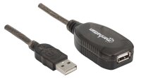 GRATISVERSAND | P-150958 | IC Intracom Hi-Speed USB 2.0 Repeater Kabel - USB A-Stecker auf A-Buchse - in Reihe schaltbar - 20 m - 20 m - USB A - USB A - USB 2.0 - Männlich/Weiblich - Schwarz | HAN: 150958 | Kabel / Adapter | EAN: 766623150958