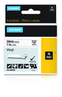 Dymo Rhino Coloured Vinyl - Vinyl - Schwarz auf Weiß