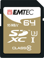 P-ECMSD64GXC10SP | EMTEC ECMSD64GXC10SP - 64 GB - SDXC - Klasse 10 - 95 MB/s - 90 MB/s - Schwarz | ECMSD64GXC10SP | Verbrauchsmaterial
