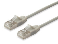 Equip Patchkabel Cat6A F/FTP 2xRJ45 0.50m beige Slim - Kabel - Netzwerk