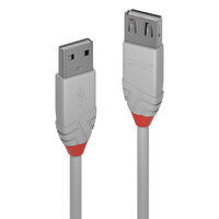 P-36713 | Lindy Anthra Line USB Kabel 2 m USB A Männlich Weiblich Grau | 36713 | Zubehör