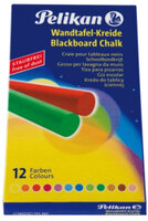 Pelikan Wandtafelkreide farbig 12er Pack - 12 Stück(e) - Blau - Braun - Grün - Orange - Rot - Violett - Gelb - 12 Farben