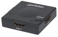 Manhattan 1080p 2-Port HDMI-Switch - Automatisches und manuelles Umschalten - schwarz - HDMI - 1.3b - Schwarz - Kunststoff - 5 m - 480i,480p,576i,576p,720p,1080i,1080p