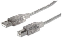 IC Intracom Hi-Speed USB B Anschlusskabel - USB 2.0 - Typ A Stecker - Typ B Stecker - 480 Mbps - 3 m - Silber - 3 m - USB A - USB B - USB 2.0 - Männlich/Männlich - Silber