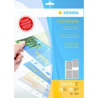 HERMA Postkartenhüllen - transparent - Folie 10 St. - Transparent - Polypropylen (PP) - 100 x 150 mm - 235 mm - 312 mm