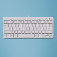 R-Go Compact Tastatur - AZERTY (BE) - weiß - kabelgebunden - Mini - Verkabelt - USB - Membran-Schlüsselschalter - AZERTY - Weiß