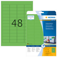 HERMA Farbige Etiketten A4 45.7x21.2 mm grün Papier matt 960 St. - Grün - Selbstklebendes Druckeretikett - A4 - Papier - Laser/Inkjet - Entfernbar