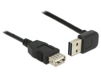 P-83547 | Delock 1m - USB 2.0-A - USB 2.0-A - 1 m - USB A - USB A - USB 2.0 - Männlich/Weiblich - Schwarz | 83547 | Zubehör