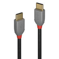 Lindy 36872 USB Kabel 2 m USB C Männlich Schwarz - Grau