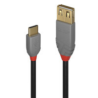 Lindy 36897 USB Kabel 0,15 m USB A USB C Männlich Schwarz - Grau