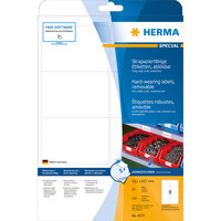 HERMA 4575 - Weiß - Entfernbar - A4 - -30 - 80 °C - 99,1 mm - 67,7 mm