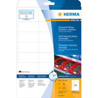 HERMA 4573 - Weiß - Entfernbar - A4 - -30 - 80 °C - 66 mm - 33,8 mm