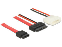 Delock SATA-Kabel - Slimline SATA 13-polig (W) bis interne Stromversorgung, 4-polig, 7-poliges SATA - 50 cm