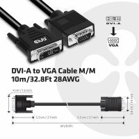 P-CAC-1243 | Club 3D DVI-A TO VGA CABLE M/M 3m/ 9.8ft 28...