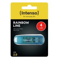 P-3502450 | Intenso Rainbow Line - 4 GB - USB Typ-A - 2.0 - 28 MB/s - Kappe - Blau | Herst. Nr. 3502450 | Flash-Speicher | EAN: 4034303008513 |Gratisversand | Versandkostenfrei in Österrreich