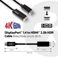P-CAC-1082 | Club 3D  DisplayPort 1.4 auf HDMI 2.0b HDR Kabel St./St. 2m | Herst. Nr. CAC-1082 | Kabel / Adapter | EAN: 8719214471187 |Gratisversand | Versandkostenfrei in Österrreich