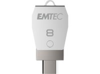 P-ECMMD8GT252B | EMTEC T250B - 8 GB - USB Type-A / Micro-USB - 2.0 - Drehring - Edelstahl | Herst. Nr. ECMMD8GT252B | Flash-Speicher | EAN: 3126170159021 |Gratisversand | Versandkostenfrei in Österrreich