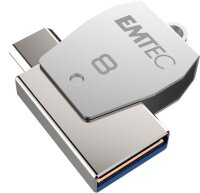 P-ECMMD8GT252B | EMTEC T250B - 8 GB - USB Type-A / Micro-USB - 2.0 - Drehring - Edelstahl | Herst. Nr. ECMMD8GT252B | Flash-Speicher | EAN: 3126170159021 |Gratisversand | Versandkostenfrei in Österrreich