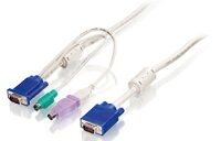 P-ACC-2103 | LevelOne 5m PS/2 und USB KVM Kabel - 5 m - Weiß - VGA + PS/2 - VGA - Männlich/Männlich - China | ACC-2103 | Zubehör