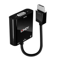 Lindy 38285 Videokabel-Adapter 0,1 m HDMI Typ A (Standard) VGA (D-Sub) Schwarz