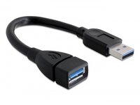 Delock USB-Verlängerungskabel - 9-polig USB Typ A (M) - 9-polig USB Typ A (W) - 15 cm ( USB 3.0 ) - Schwarz