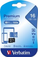 P-44010 | Verbatim Premium - 16 GB - MicroSDHC - Klasse...