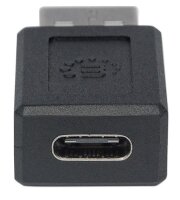 P-354653 | Manhattan USB 2.0 Typ C auf Typ A-Adapter - Typ C-Buchse auf Typ A-Stecker - schwarz - USB A - USB C - Schwarz | Herst. Nr. 354653 | Kabel / Adapter | EAN: 766623354653 |Gratisversand | Versandkostenfrei in Österrreich