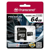 Transcend TS64GUSDU1 - 64 GB - MicroSDXC - Klasse 10 - MLC - 90 MB/s - Class 1 (U1)