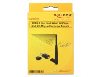 P-12462 | Delock USB 2.0 Dual Band WLAN ac/a/b/g/n Stick - Netzwerkadapter - USB 2.0 | Herst. Nr. 12462 | Netzwerkadapter / Schnittstellen | EAN: 4043619124626 |Gratisversand | Versandkostenfrei in Österrreich
