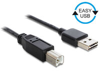 P-83360 | Delock 3m USB 2.0 A - B m/m - 3 m - USB A - USB B - USB 2.0 - Männlich/Männlich - Schwarz | 83360 | Zubehör