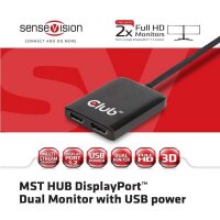 P-CSV-6200 | Club 3D Multi Stream Transport Hub DisplayPort 1.2 Dual Monitor USB Powered | Herst. Nr. CSV-6200 | Kabel / Adapter | EAN: 8719214470906 |Gratisversand | Versandkostenfrei in Österrreich