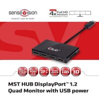P-CSV-6400 | Club 3D Multi Stream Transport (MST) Hub DisplayPort 1.2 Quad Monitor USB Powered | Herst. Nr. CSV-6400 | Kabel / Adapter | EAN: 8719214470890 |Gratisversand | Versandkostenfrei in Österrreich