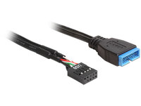 P-83776 | Delock Interner USB-Adapter - 9-poliger USB-Header (W) bis 19-poliger USB 3.0 Kopf (M) - 45 cm | 83776 | Zubehör