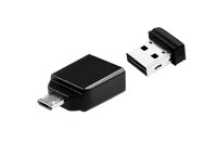 P-49822 | Verbatim Nano - USB-Stick 32 GB mit Micro USB-Adapter - Schwarz - 32 GB - USB Typ-A - 2.0 - Ohne Deckel - 3 g - Schwarz | 49822 | Verbrauchsmaterial