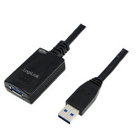 P-UA0127 | LogiLink 5.0m USB 3.0 M/F - 5 m - USB A - USB A - USB 3.2 Gen 1 (3.1 Gen 1) - Männlich/Weiblich - Schwarz | UA0127 | Zubehör