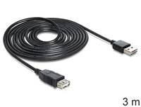 P-83372 | Delock EASY-USB 2.0-A - USB 2.0-A - 3m - 3 m - USB A - USB A - USB 2.0 - Männlich/Weiblich - Schwarz | 83372 | Zubehör