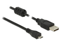P-84900 | Delock 84900 - 0,5 m - USB A - Micro-USB B - USB 2.0 - Männlich/Männlich - Schwarz | 84900 | Zubehör