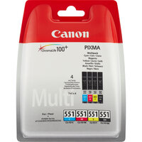 Canon CLI-551 BK/C/M/Y Tinte Multipack - Standardertrag - 4 Stück(e) - Multipack
