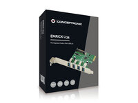 Conceptronic EMRICK U34 - 4-Port-USB-3.0 PCI-Express-Karte - PCIe - USB 3.2 Gen 1 (3.1 Gen 1) - Grün - PC - Passiv - China